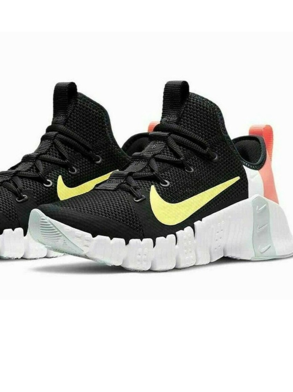 Nike Women's Free Metcon 3 Training Shoes - Black/Yellow/Coral